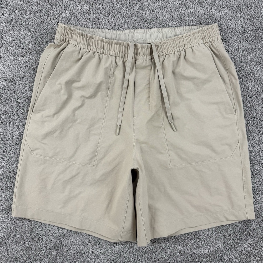 Lululemon Bowline Shorts Men's L Beige Chino Drawstrings Stretch M7BDES